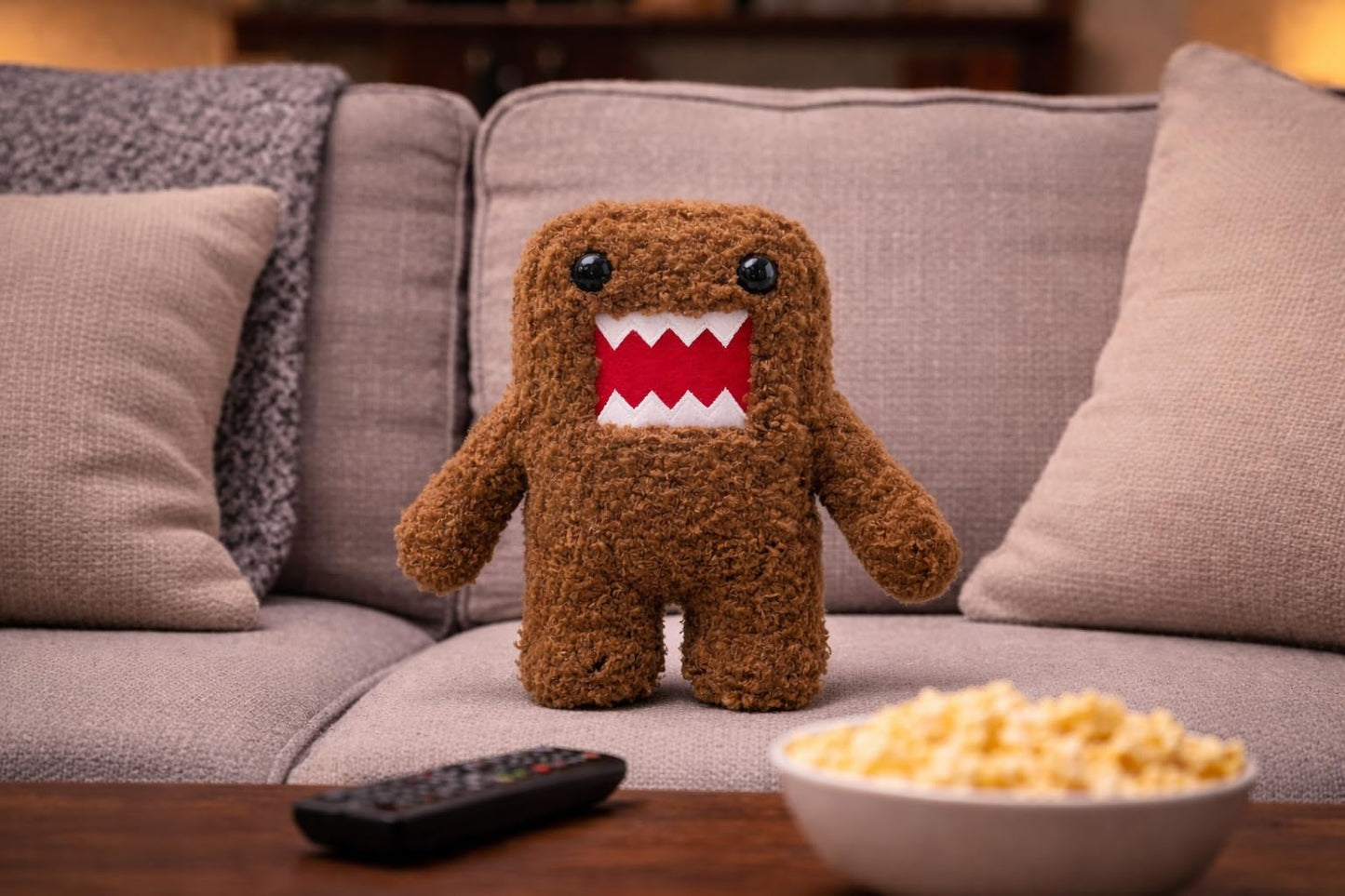 LICENSE 2 PLAY Domo Kun 6.5-Inch Classic Plush - The OG Brown Monster Collectible Toy - Super-Soft Nostalgia for Kids, Kidults & Meme Lovers