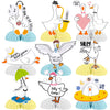 9 Pcs Silly Goose Honeycomb Centerpieces, Silly Goose Party Favors Birthday Party Decorations Silly Goose Centerpieces Decorations Supplies