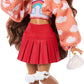 Barbie Dream Besties Doll and Accessories, Teresa Posable Roller Skating Fashion Doll with Brown Hair, 9Video Game Themed Pieces