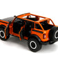 Jada Just Trucks 1:24 2021 Ford Bronco Die-Cast Car & Tire Rack, Toys for Kids and Adults(Orange)