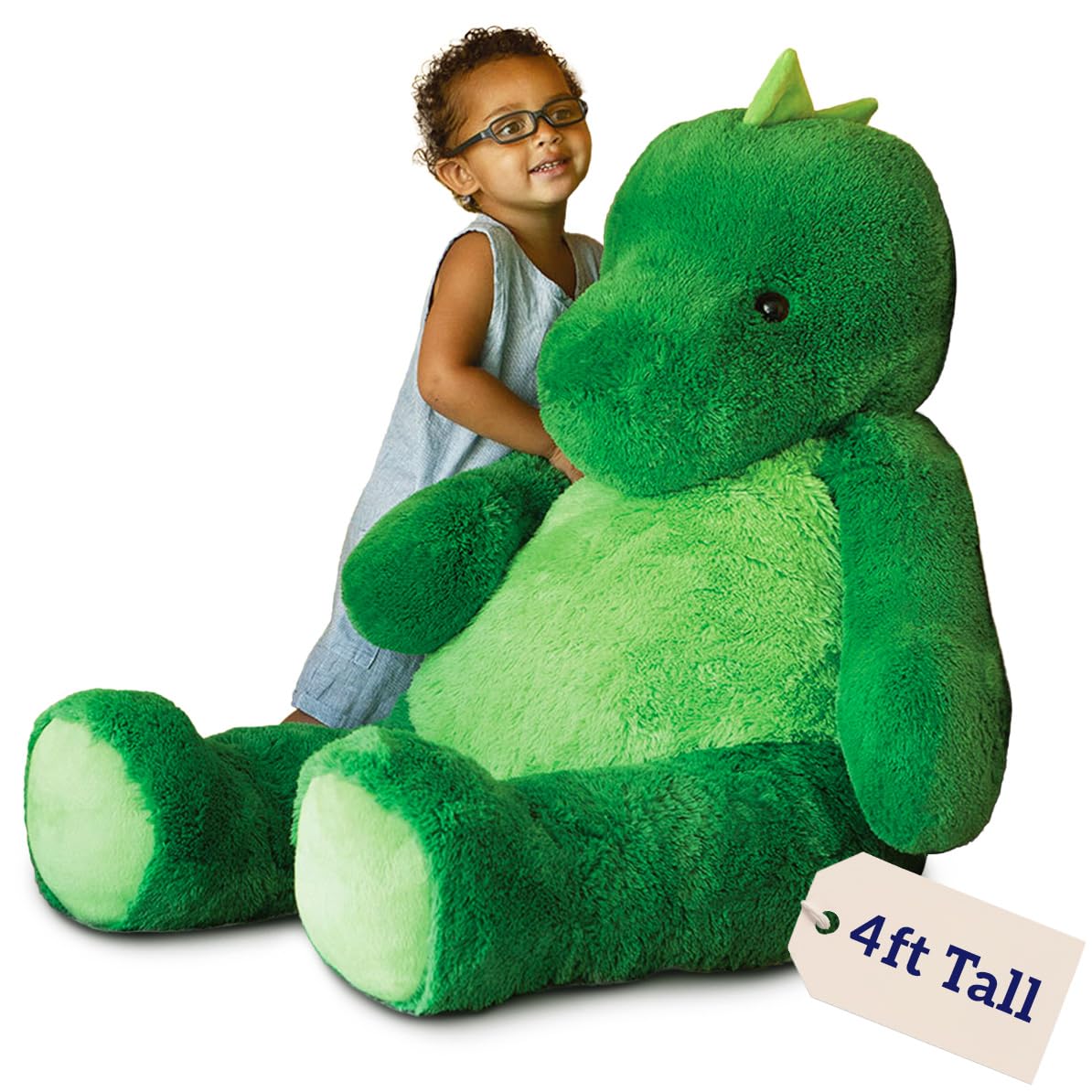 Vermont Teddy Bear Giant T-Rex Plush 4FT | USA Bear Hospital Care
