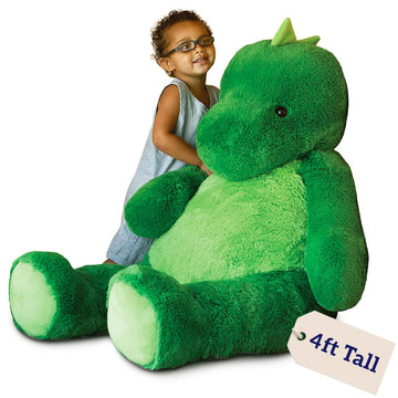 Vermont Teddy Bear Giant T-Rex Plush 4FT | USA Bear Hospital Care