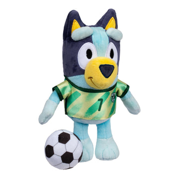Bluey Friends Soccer Plush Toy Super-Soft Deluxe Fabrics Embroidered Details. Comes with Soccer Jersey and Plush Ball. Also Look for Soccer Bingo