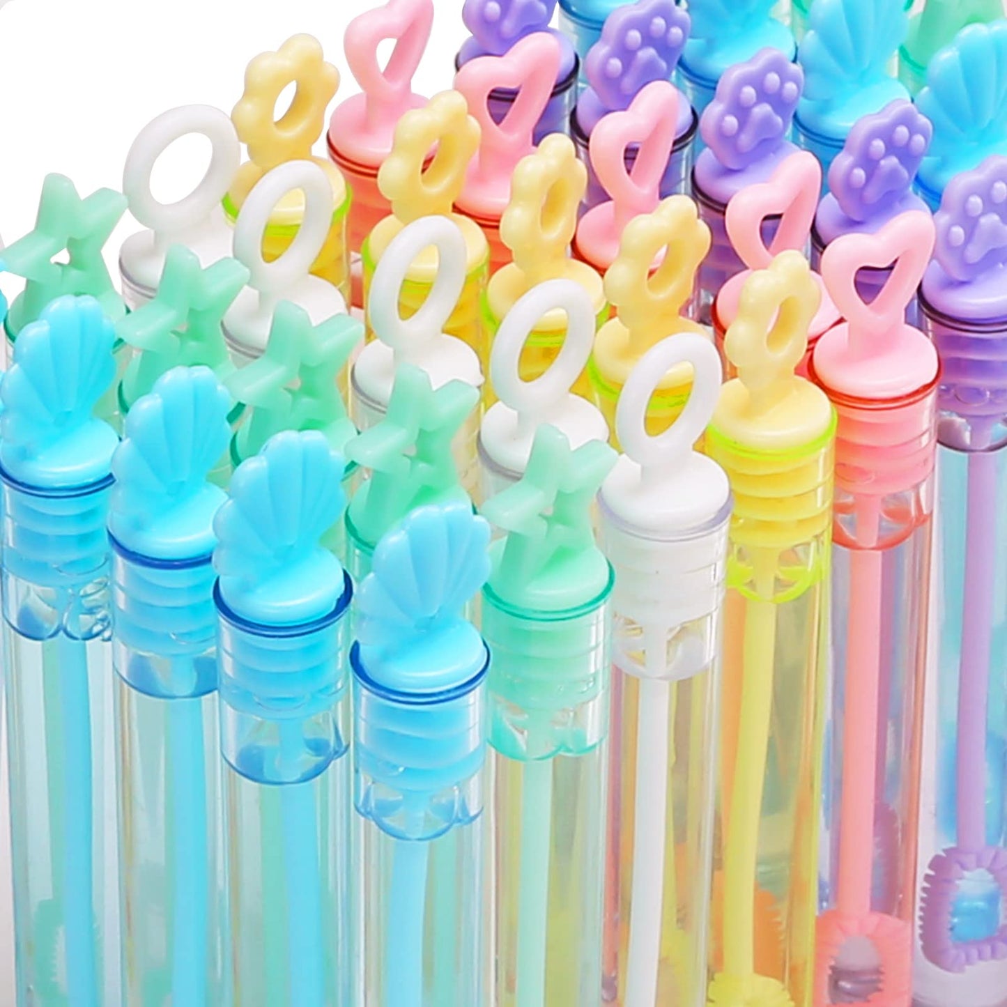 30 Pack Mini Bubble Wands, 6 Style Color Bulk Party Favors for Kids Gift