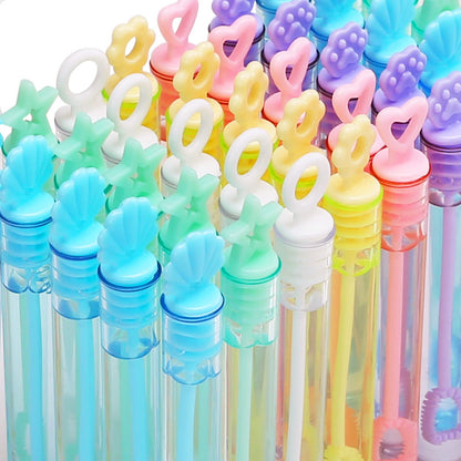 30 Pack Mini Bubble Wands, 6 Style Color Bulk Party Favors for Kids Gift