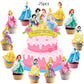 62PCS Disne Princess Party Supplies, Birthday Decorations Set Include Banner, Balloons, Backdrop, Cupcake Toppers, Tablecloth, Hanging Swirls for Kids