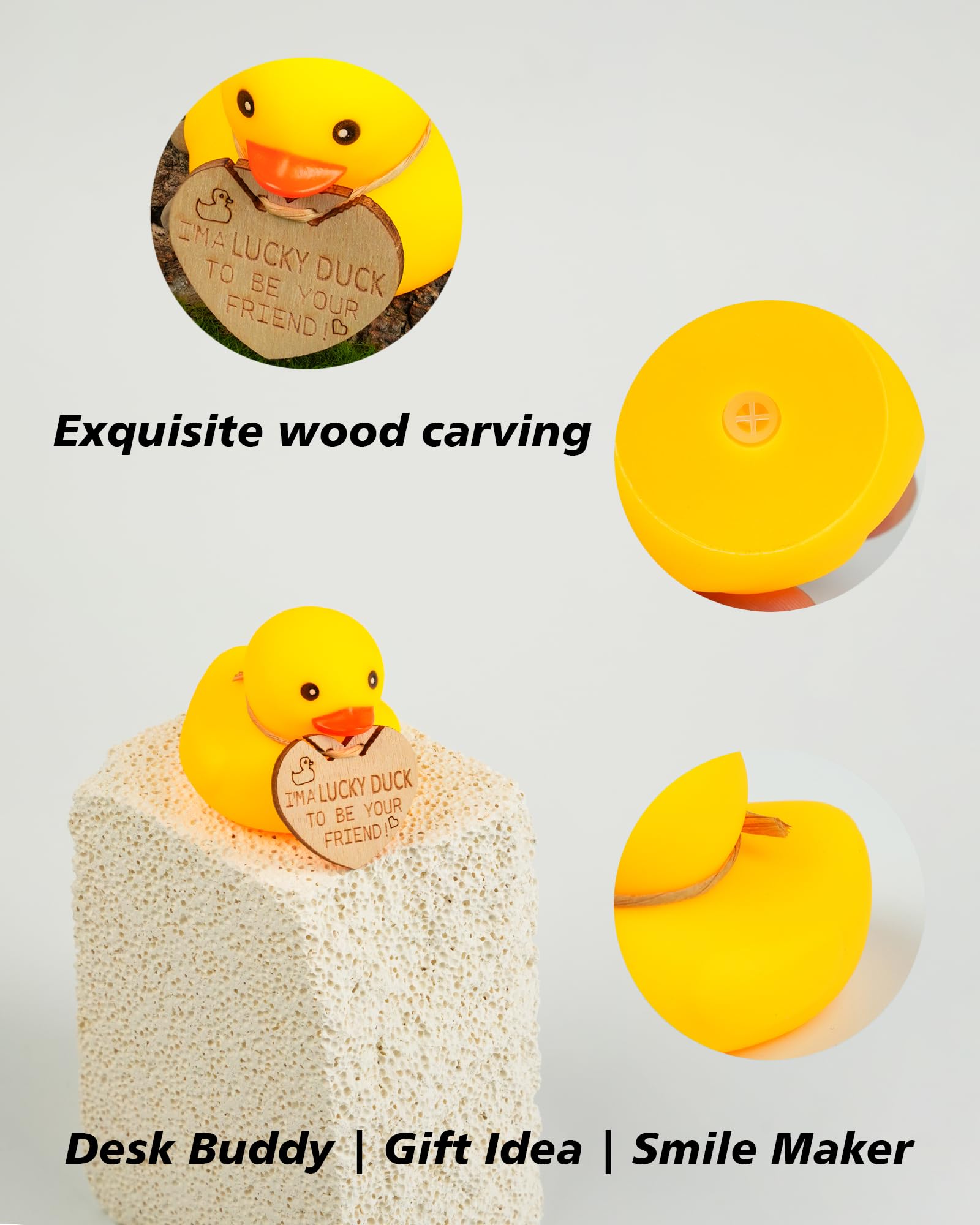 “Friend You Quack Me Up” Mini Rubber Duck - Fun Animal Gift - Adorable Duck Lover's Present, Humorous Novelty Gift Box.