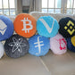 Vechain Pillow - Embroidered Round Stuffed Plush Crypto Pillow by BlockCraft.Shop Vet Plush Pillow