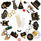 LINGTEER Happy 70th Birthday Party Photo Booth Props,Cheers to 70th Birthday Seventy Years Old Bday Party Centerpieces Props Decorations Sign.