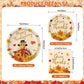 150 Pcs Thanksgiving Plates and Napkins Sets - Happy Thanksgiving Round Tableware, Disposable Fall Turkey Give Thanks Paper Dinner Dessert Plates