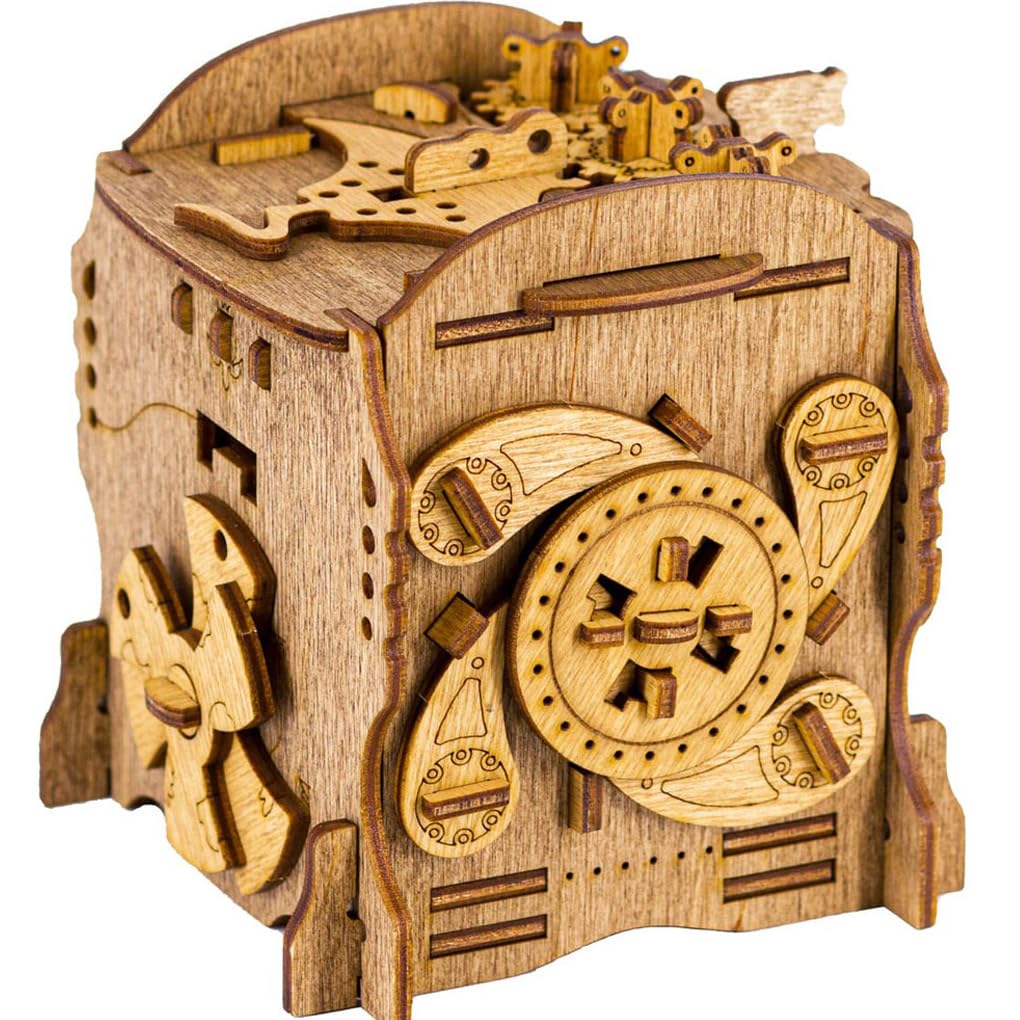 iDventure Cluebox Nautilus, Escape Room in a Wooden Puzzle Box for Adults