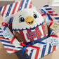 Qodwnep Cute Patriotic Eagle Plush Pillow, Patriotic Bald Eagle Stuffed Animal with American Flag Shirt, Soft Round Pillow Sports Fans and USA Room