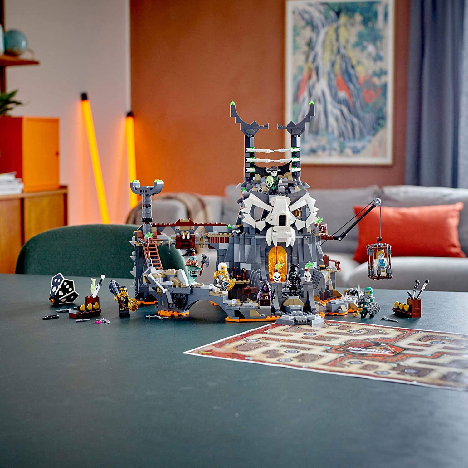 LEGO NINJAGO Skull Sorcerer's Dungeons 71722 Dungeon Playset Building Toy for Kids Featuring Buildable Figures, New 2020 (1,171 Pieces)