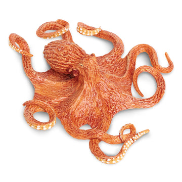 Safari Ltd. Giant Pacific Octopus Figurine - Lifelike 8" Model Figure - Educational Toy for Boys, Girls, and Kids Ages 3+