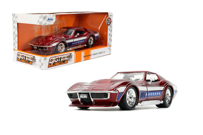 Jada Toys Bigtime Muscle 1:24 1969 Corvette Stingray ZL-1 - Opening Doors, Hood, Trunk, Rubber Tires - Collectible for Adults and Kids