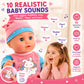 Liberty Imports Kids 18-Piece Newborn Talking Baby Doll Stroller Nursery Role Play Set w/ Playpen, Play Mat, Potty Training, Accessories (14" Doll
