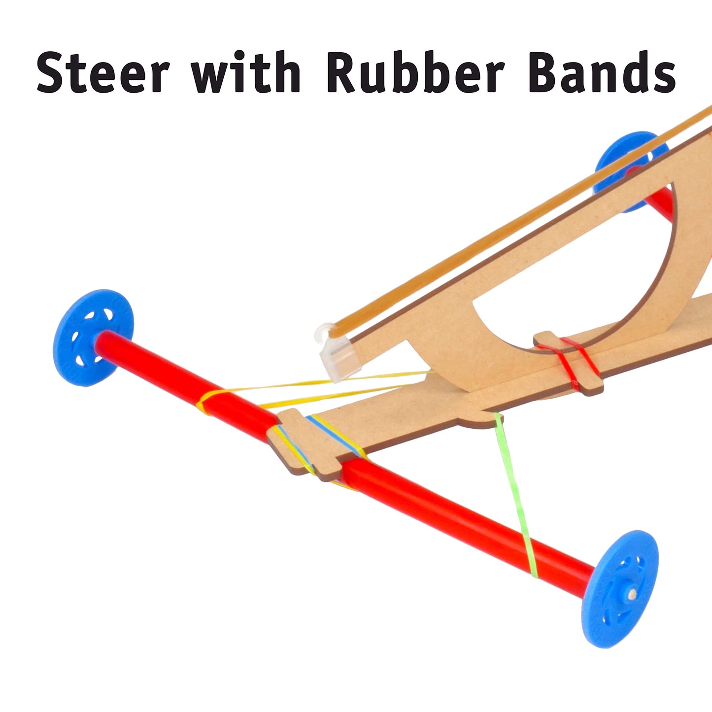 Rubber Band Propeller Car Kit, 10-Pack - STEM Engineering Project, Ages 8+