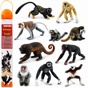 Safari Ltd. Primates TOOB - Figurines of Various Monkeys - Fun Educational Play Toy for Boys, Girls & Kids Ages 3+