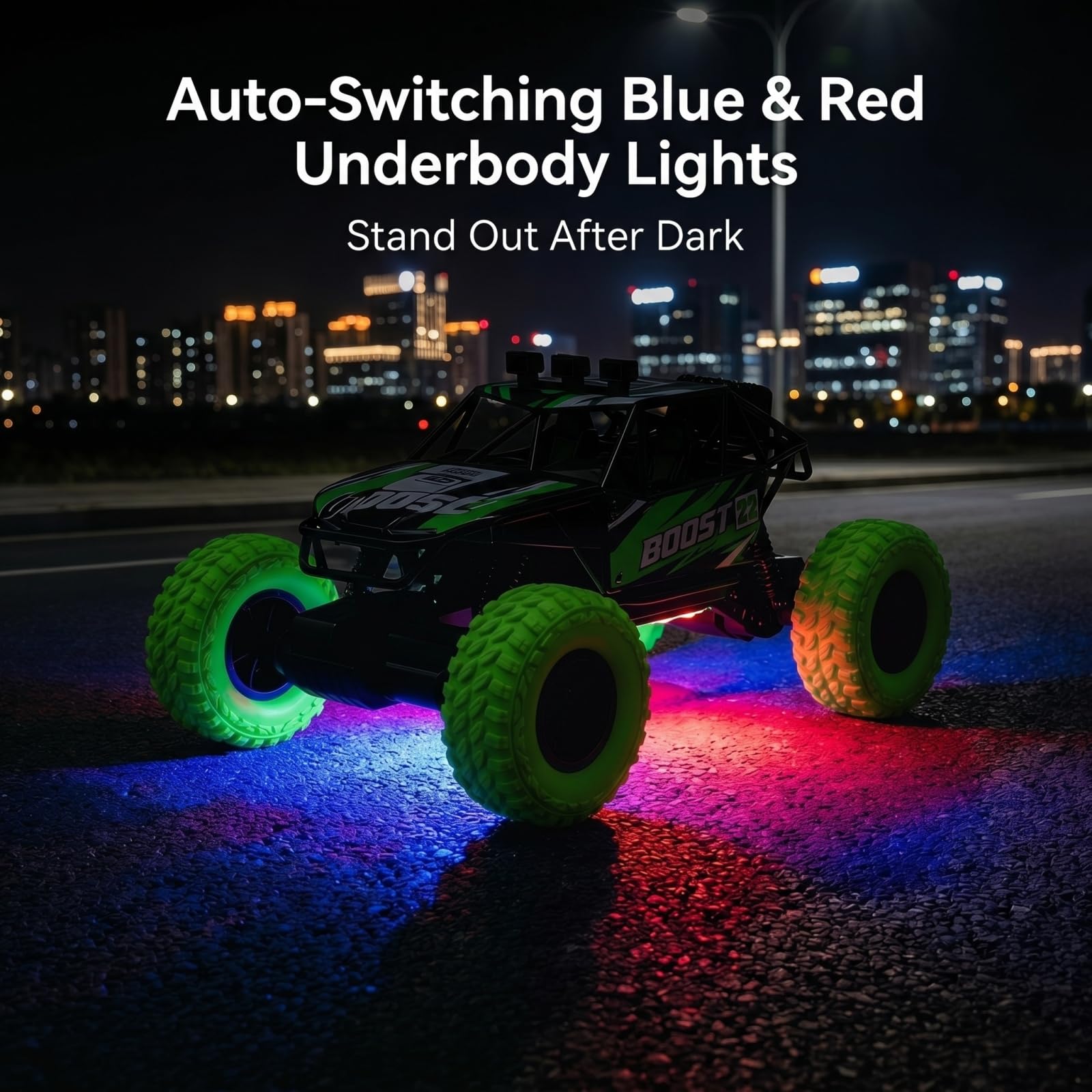 HAFASKA 2WD RC Car Beginners Green Red LED Gift