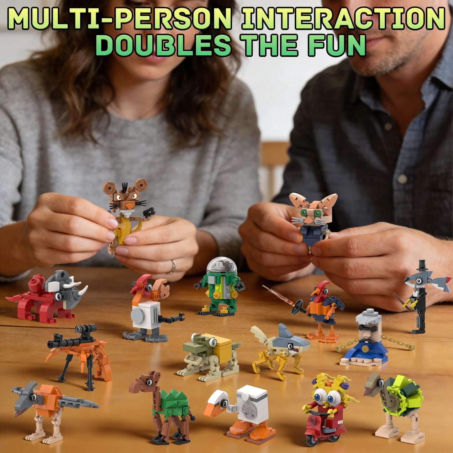 Myth Qholve Italian Brain Rot Unique Cartoon Characters Building Blocks 16 in 1 Educational & Entertaining Gift Idea for Adults