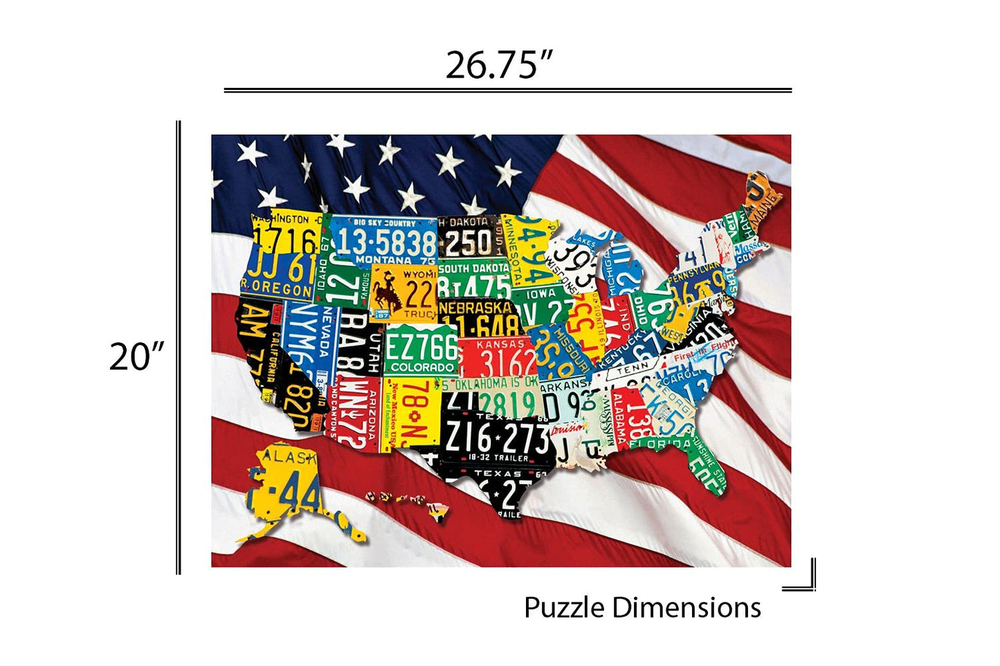 State Plates 400 Piece Family Jigsaw Puzzle