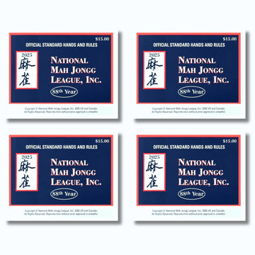 National Mah Jongg League 2025 Mahjong Large Size Cards Four-Pack Bundle - Official Hands and Rules for American Mahjong (Four Large-Size Cards)