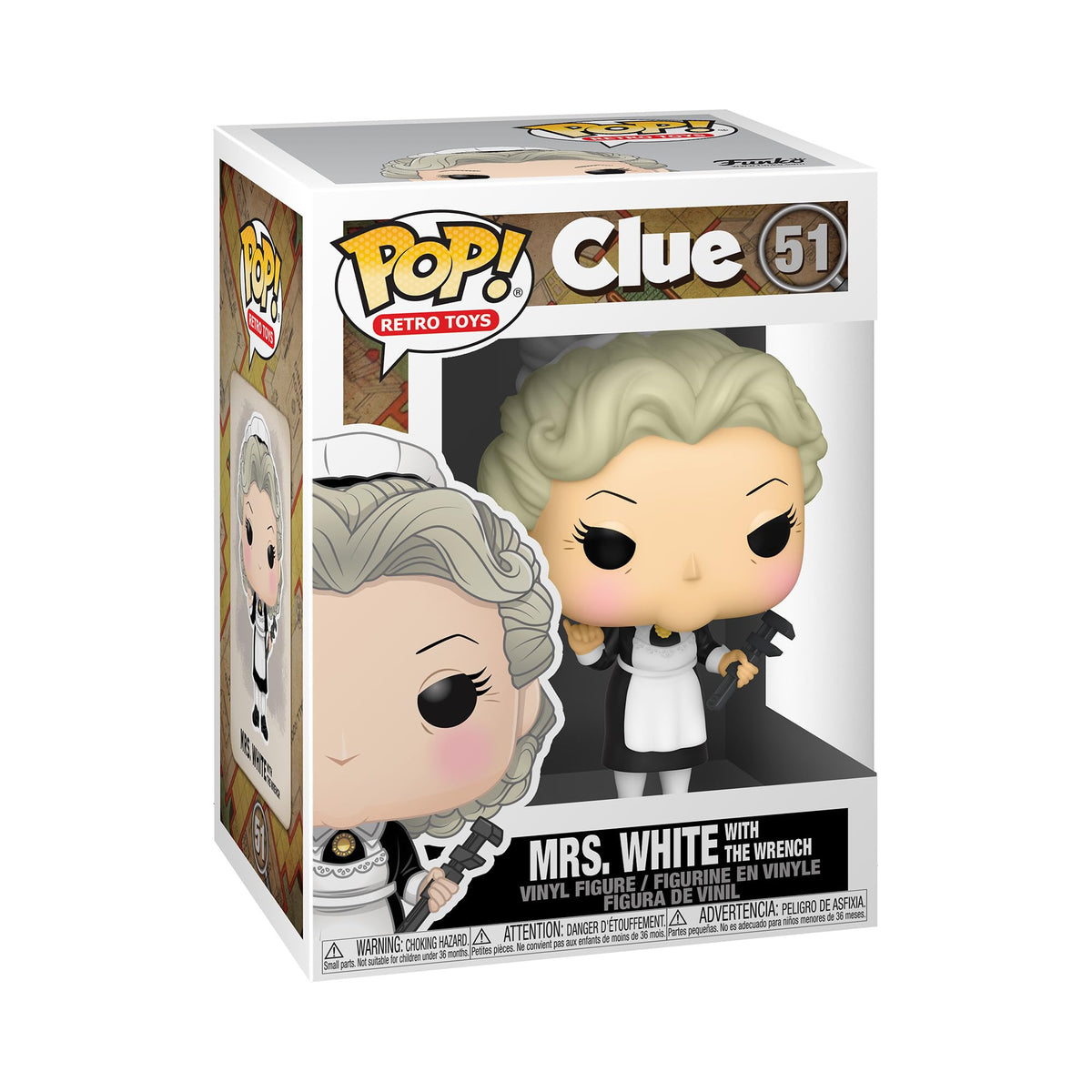 Funko Pop! Retro Toys: Clue - Mrs. White with Wrench