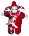 Porcelain Baby Clown Doll Mardi Gras New Orleans (Red)
