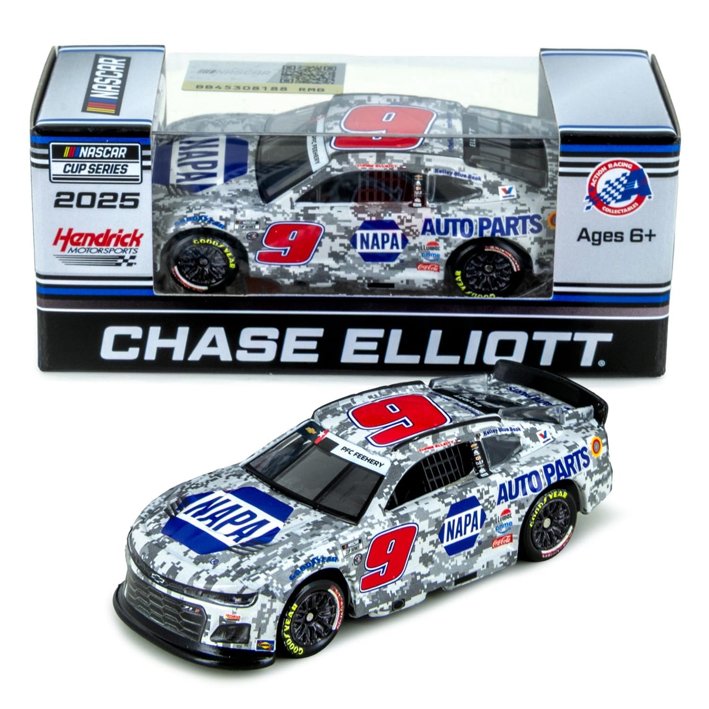 Chase Elliott 2025 NAPA Patriotic Digital Camo Standard ARC Diecast Car 1:64 Scale