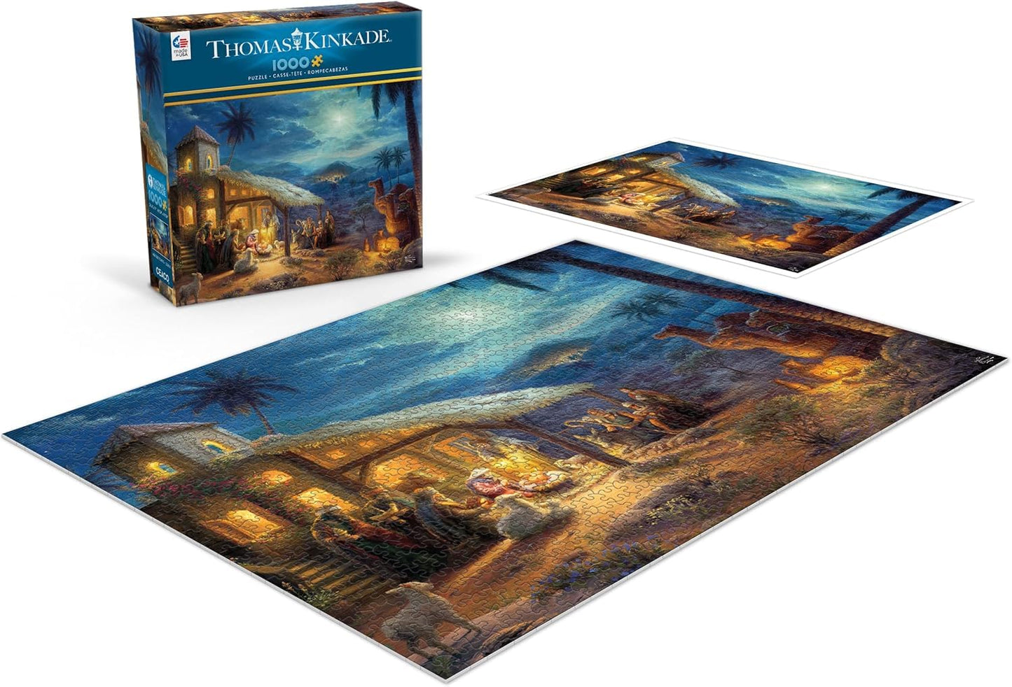 Ceaco - Thomas Kinkade Christmas Nativity - 1000 Piece Puzzle for Adults