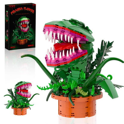 Audrey 2 Cannibal Flower Building Block Set, Little Shop of Horrors Piranha Plant with Openable Mouth Toy Collection, Gift Birthday, Christmas