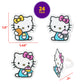 DecoPac Hello Kitty® Rings, Cupcake Decorations Featuring Hello Kitty and Mimmy, Pink And Yellow - 24 Pack