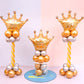 MYUBWTF 6 Pieces 40 inch Large Gold Crown Balloons, Giant Foil Cap Balloon, Aluminum Foil Helium Balloons for Birthday Wedding Party Decorations