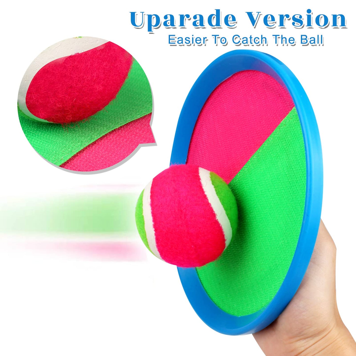 Toss and Catch Game Set, Outdoor Toys with 4 Paddles 4 Balls, Beach Game