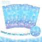 Zhynice Winter Snowflake Plastic Tablecloth Decorations Blue and Purple Snowflake Disposable Plastic Rectangle Table Cover Winter Wonderland