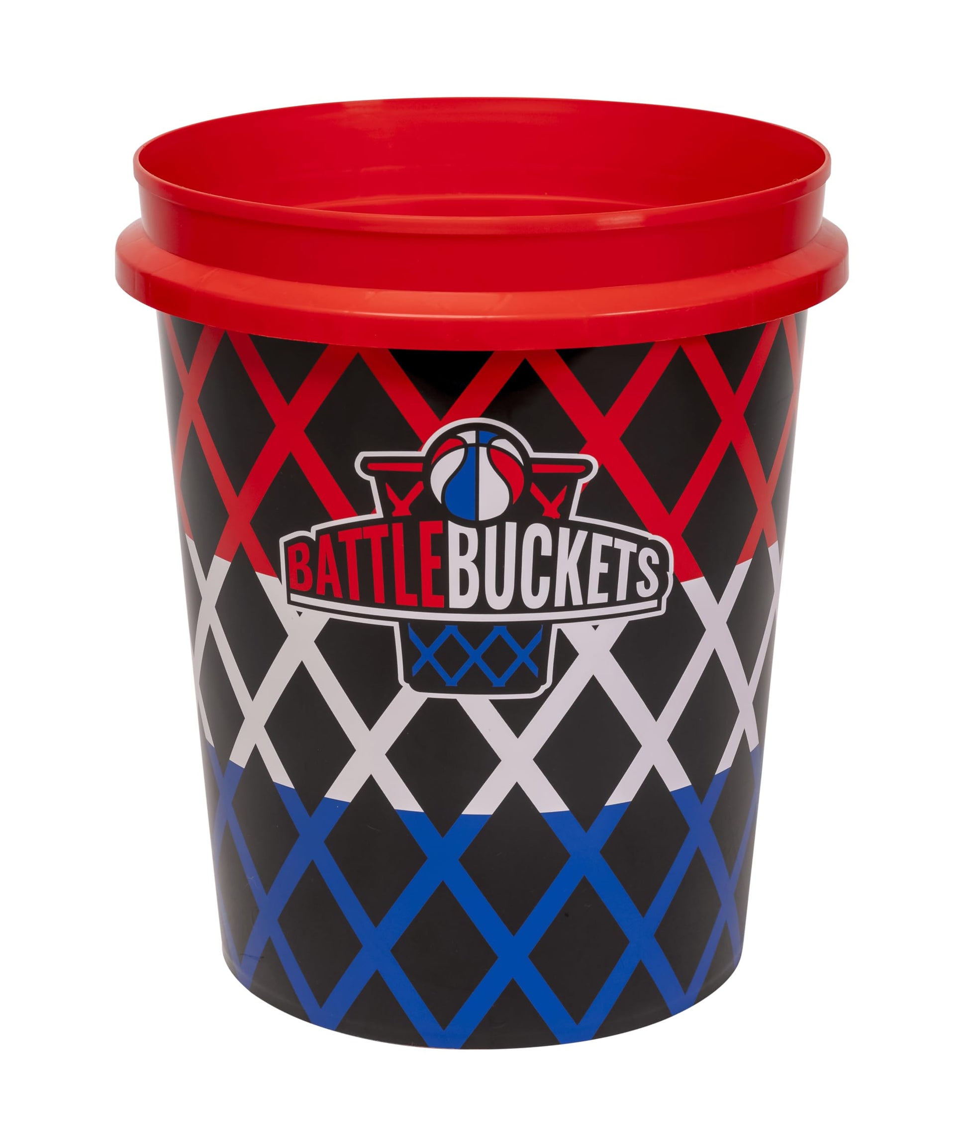 Battle Buckets - Giant Yard Pong and Basketball Game with 12 Buckets, 2 Balls, Carrying Bag, and Air Pump - Outdoor Game for Lawn, Backyard, Beach