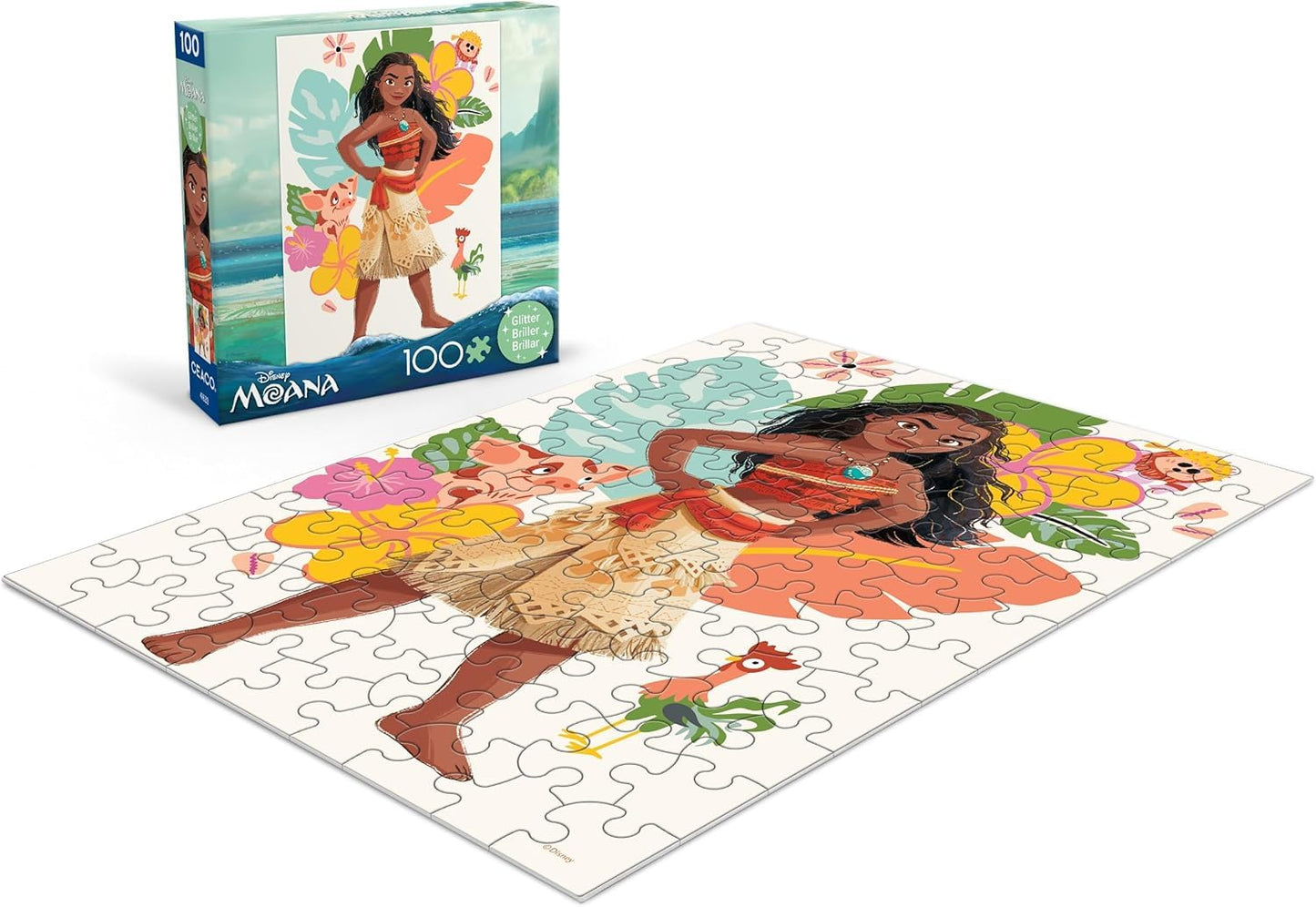 Ceaco - Disney - Moana - Glitter Puzzle - 100 Piece Jigsaw Puzzle
