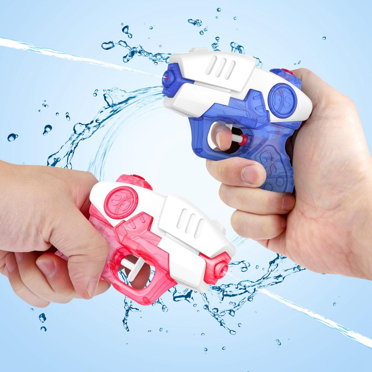 TECKMICO 8-Pack Water Guns for Kids, Squirt Guns Water Blaster Swimming Pool Toys for Boys Girls Age 3-8 Summer Outdoor Games Party Favor