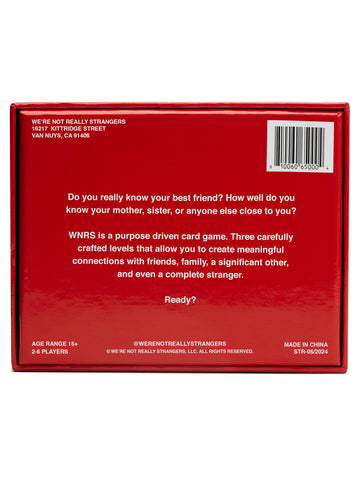 WE'RE NOT REALLY STRANGERS Card Game - 150 Conversation Cards for Adults, Teens, Couples, & Strangers - Icebreaker Questions for Game Night or Date