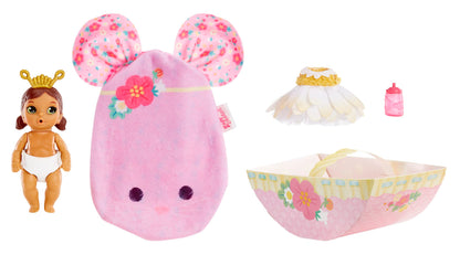 Baby Born Surprise Small Dolls Series 7 4" - Unwrap Surprise Collectible Baby Doll with 3 Water Surprises, Garden-Themed Outfit, Color Change Diaper