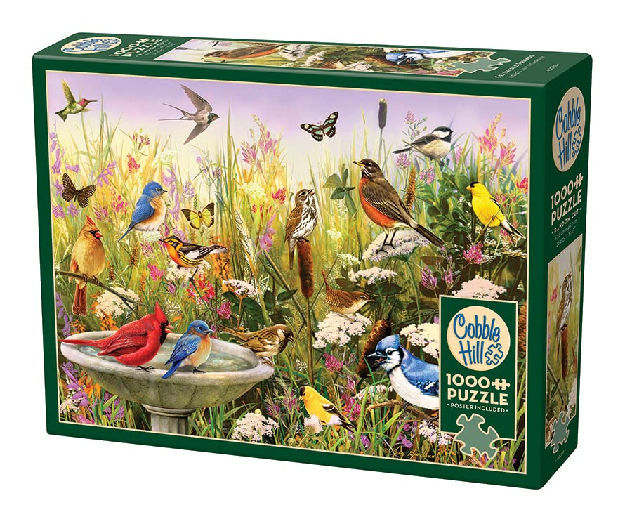 Cobble Hill 1000 Piece Puzzle - Feathered Friends - Sample Poster Included