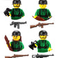 Battle Brick Collectible US Army WW2 Soldiers Complete Squad Custom Collectible Minifigures | Printed in the USA | Genuine Military Minifig | 1.6