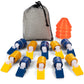 Champion Sports Deluxe Flag Football Game Set of 10 - 5 Blue Belts, 5 Yellow Belts, 4 Orange Cones, Carry Bag