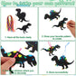 Droutti 64 Sets Dinosaur Theme Scratch Cards Rainbow Scratch Paper Dinosaur Crafts Art Card Kit DIY Scratch Dinosaur Paper with Wood Stylus and Ribbon