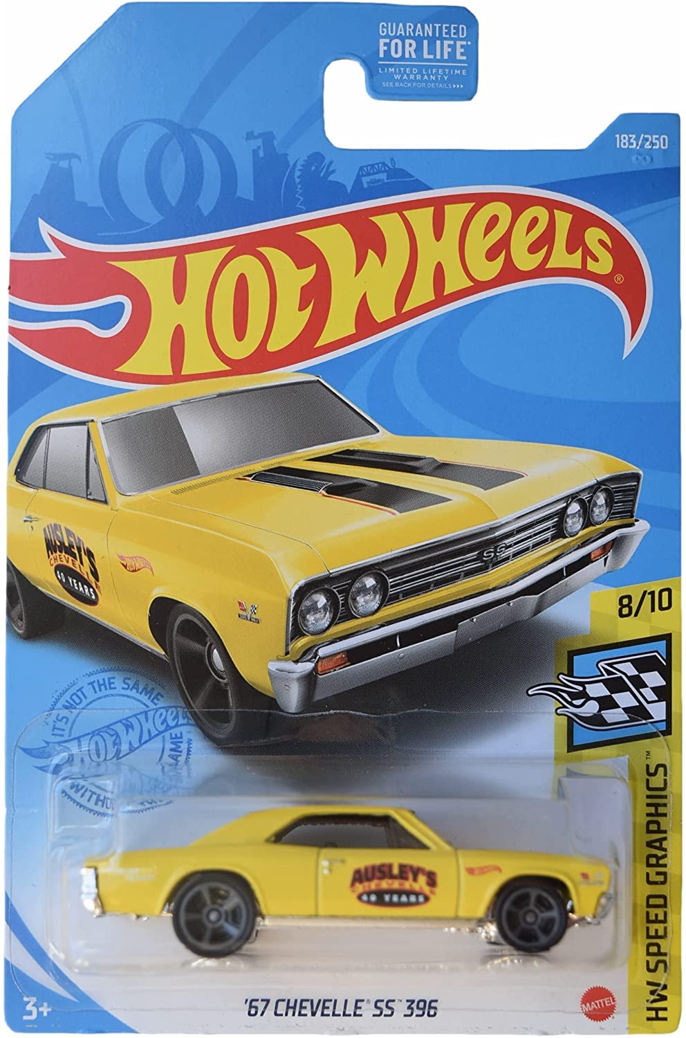 Hot Wheels '67 Chevelle SS 396, Yellow, 1:64 Scale Die-cast Car, Kid, Male, Children