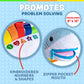 Buckle Toys - Bruce Shark Stuffed Animal - Montessori Learning Activity Travel Toy for Toddlers - Develop Motor Skills and Problem Solving