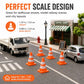 14Pcs Miniature Traffic Cones for Dollhouse, Plastic Road Sign Educational Construction Model