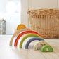Tender Leaf Toys - Rainbow Tunnel - 7 Pcs Beautiful Wooden Rainbow Stacker - Colorful Rainbow Stacking Toy - Size and Color Recognition - Cognitive