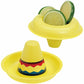 Fun Express Mini Plastic Sombrero Hats - Set of 12 - Chips n Dip, Candy Bowls and Party Favors - Great for Cinco De Mayo, Taco Night and Other Fiesta