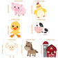 Blulu 35 Pcs Farm Animals Decor Farm Animal Cutouts for Baby Shower, Bulletin Board, Classroom Decor, Kindergarten, Birthday, Party Essentials with 80